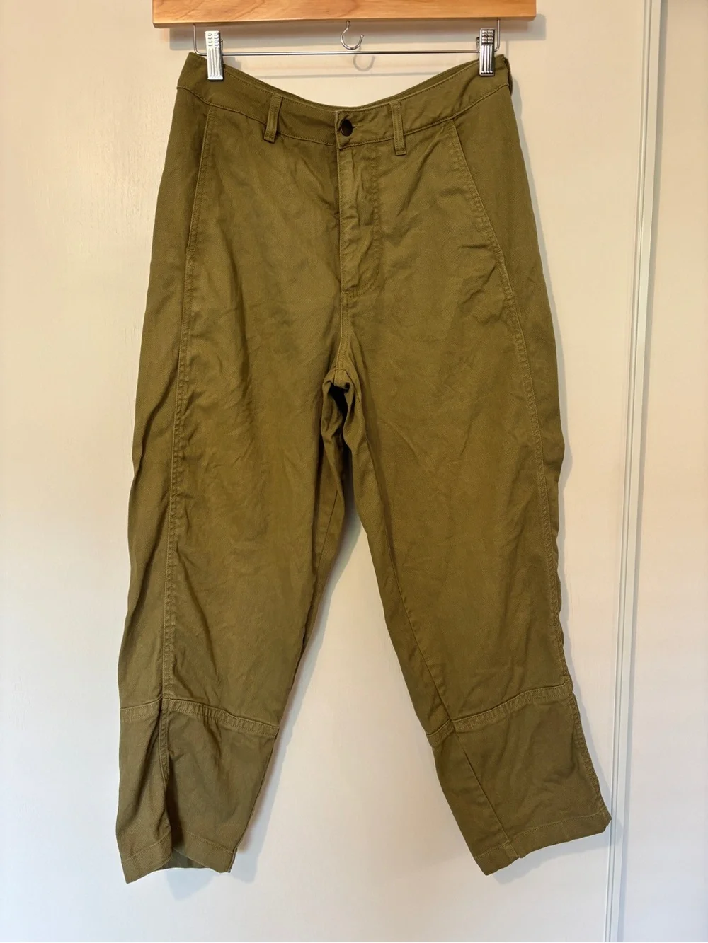 Quince Jeans Size 8 Organic Cotton Stretch Twill Utility Barrel Elevated Basic